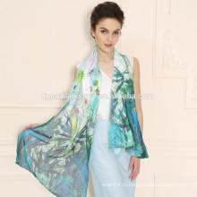 Мода Горячие Продаем стильные женщины длинный мягкий шелковый шифон Шарф Wrap шаль Шарфы